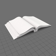 Open softcover book