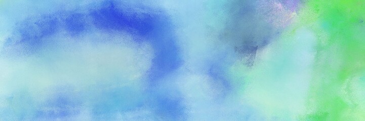 sky blue and royal blue color background with space for text or image. vintage texture, distressed old textured painted design. can be used as header or banner