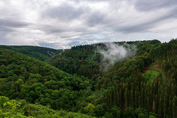 Panoramic view over Eifel mountains, Germany