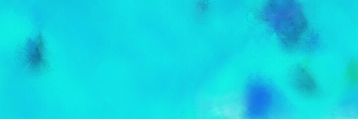 abstract painting background graphic with bright turquoise, strong blue and light sea green colors and space for text or image. can be used as header or banner