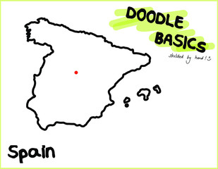 Obraz premium Doodle Sketchnote Template for Workshops, Seminar, Flipchart and Graphic Recording Spanien