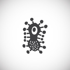 Microbe related icon on background for graphic and web design. Creative illustration concept symbol for web or mobile app.