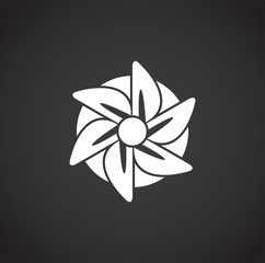 Fan icon on background for graphic and web design. Creative illustration concept symbol for web or mobile app.