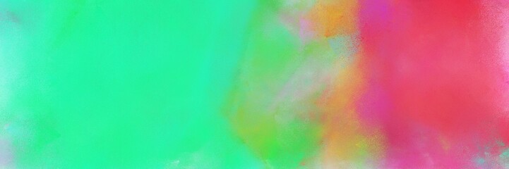 abstract painting background graphic with indian red and medium spring green colors and space for text or image. can be used as horizontal background graphic