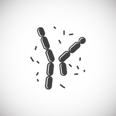 Microbe related icon on background for graphic and web design. Creative illustration concept symbol for web or mobile app.