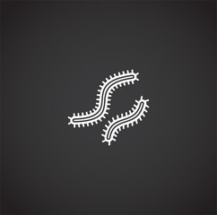 Microbe related icon on background for graphic and web design. Creative illustration concept symbol for web or mobile app.