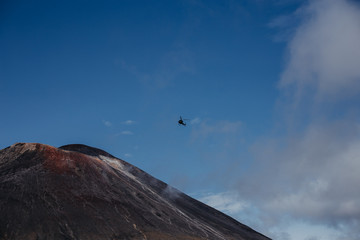 flying over mountains