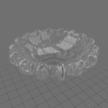 Empty glass bowl