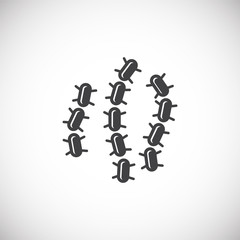 Microbe related icon on background for graphic and web design. Creative illustration concept symbol for web or mobile app