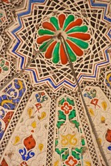 Decorative cupola in Karaouine Mosque in Fez Medina, Morocco