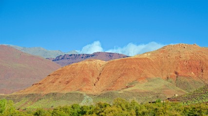 Scenery at High Atlas Mountains in Morocco