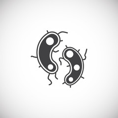 Microbe related icon on background for graphic and web design. Creative illustration concept symbol for web or mobile app