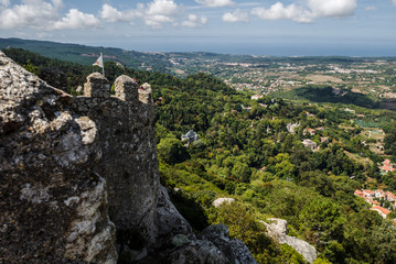 Fototapeta premium Portugal. The Castle of the Moors located in the municipality of Sintra, about 25km northwest of Lisbon