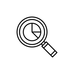 Search Graph Vector Icon style illustration Line Data Science EPS 10