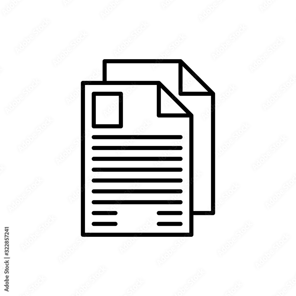 Poster copy files vector icon style illustration line data science eps 10