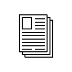 Document Vector Icon style illustration Line Data Science EPS 10