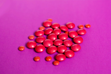 Pile of Colorful Chocolate Coated Candy 