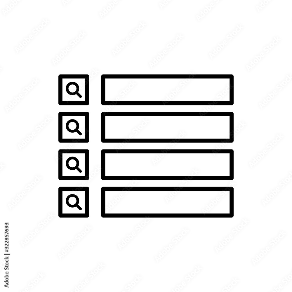 Poster menu bars vector icon style illustration line data science eps 10