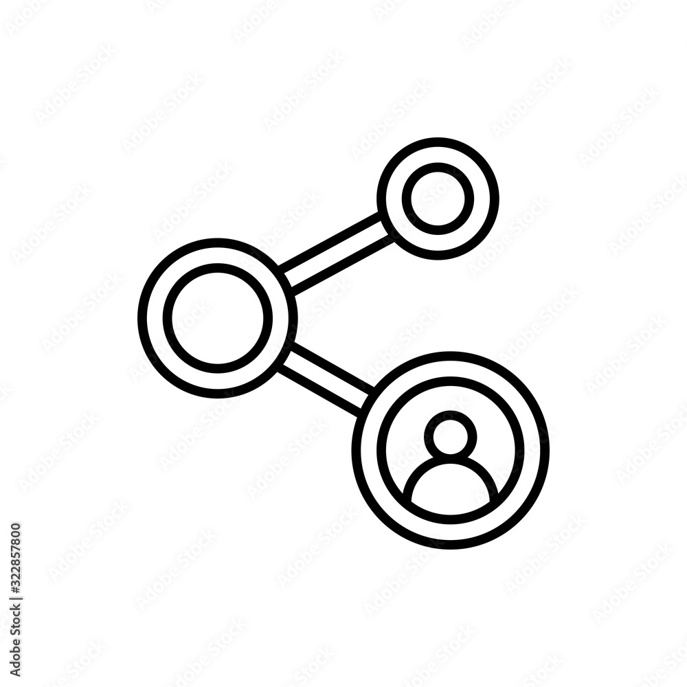 Poster networking vector icon style illustration line data science eps 10