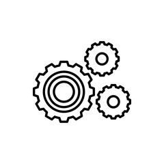 Cogs Vector Icon style illustration Line Data Science EPS 10