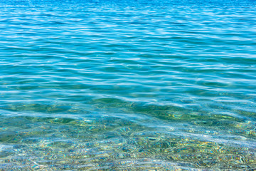 Fototapeta na wymiar azure water background from sea waves