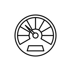 Speedometer Vector Icon style illustration Line Data Science EPS 10