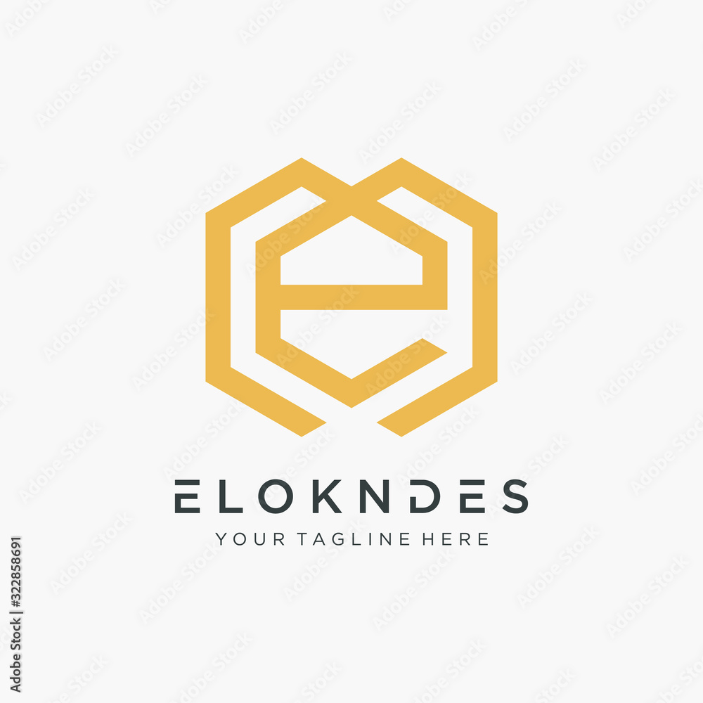 Poster initial em logo design modern monogram and elegant. logo the letter me in the form of abstract line 