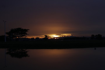 The end of the sunset