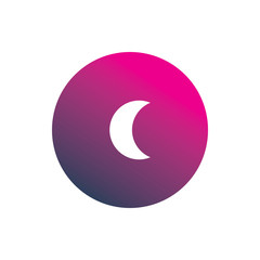 circle color letter c moon logo design