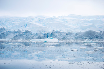 Fototapeta na wymiar Global warming - Icebergs in Antarctic peninsula, Antarctica