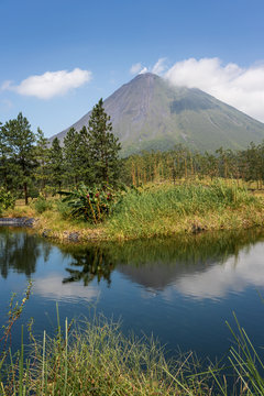 Arenal Volcano (Spanish: Volc&aacute;n Arenal) is an active andesitic stratovolcano in north-western Costa Rica