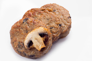 cutlets on a white background