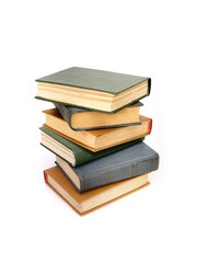 Stack of books isolated on a white background