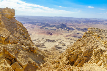 Landscape of Makhtesh (crater) Ramon (from mount Ardon)