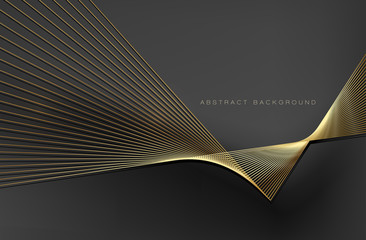 Abstract vector background, gold line for design brochure, website, flyer.