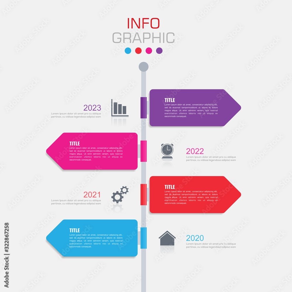 Poster business data visualization. infographic element with icons and options or steps. can be used for pr