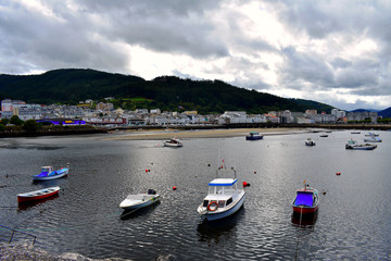 Fototapeta na wymiar Fishing boats in Viveiro, Lugo, Galicia. Spain. Europe. September 30, 2019