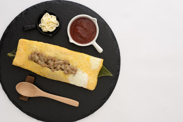 納豆オムレツ