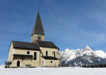 Fototapeta na wymiar Kirche am Buchberg, Bischofshofen, Salzburg