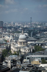 View of city of London with St Paul's Cathedral