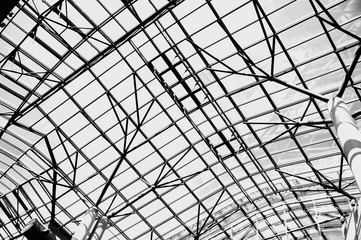 Arc polycarbonate canopy and reinforced concrete construction