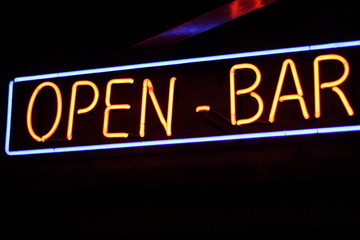 cartel neon open bar