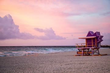 Art Deco lifeguard houses at South Beach