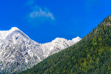 Two Snow Mountains Vancouver British Columbia Pacific Northwest.