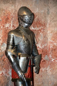 medieval knight in the armour