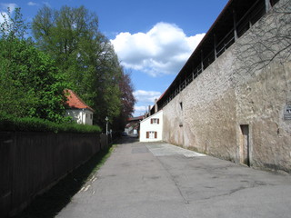 Fototapeta na wymiar Nördlingen begehbare Stadtmauer