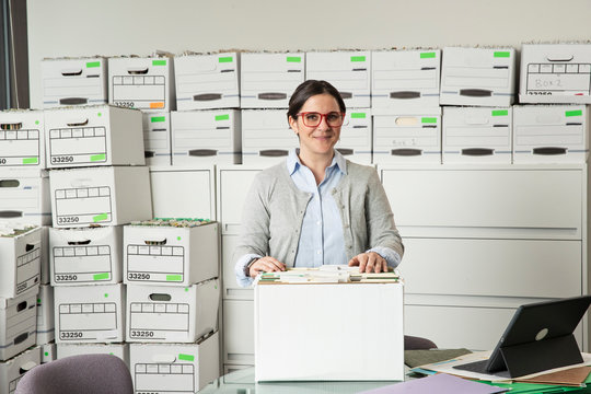 Confident young employee looking into camera, Jacksonville, Florida, USA