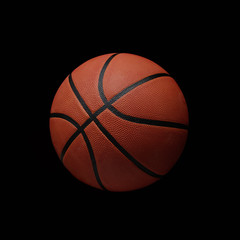 Basketball with black background