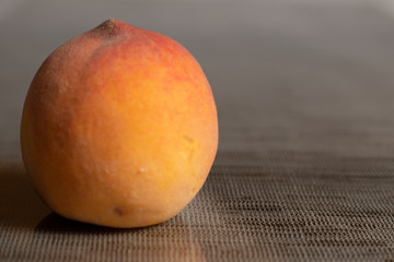 peach on a table