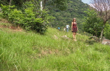 Trails and trekking in the mountains of the city of Silveira Martins in southern Brazil